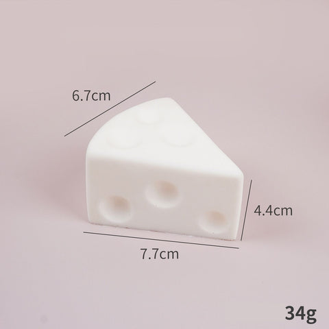7.5cm White Triangle Cheese Squishy Toy In Australia - Darrahopens