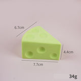 7.5cm Green Triangle Cheese Squishy Toy