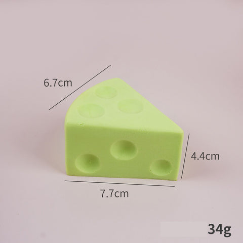 7.5cm Green Triangle Cheese Squishy Toy