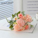 7-Branch Handheld Artificial Bouquet | Ins-Style Spring Romance, Long-Lasting Healing Little Happiness/7-prong rose hydrangea [light peach powder] In Australia - Darrahopens