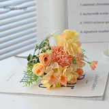 7-Branch Handheld Artificial Bouquet | Ins-Style Spring Romance, Long-Lasting Healing Little Happiness/7-prong rose hydrangea [Hot Orange] In Australia - Darrahopens