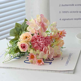 7-Branch Handheld Artificial Bouquet | Ins-Style Spring Romance, Long-Lasting Healing Little Happiness/7-prong rose hydrangea [enchanting purple] In Australia - Darrahopens