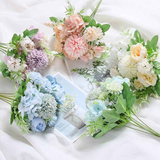 7-Branch Handheld Artificial Bouquet | Ins-Style Spring Romance, Long-Lasting Healing Little Happiness/7-Fork Nami [Youth Jade White] In Australia - Darrahopens