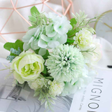 7-Branch Handheld Artificial Bouquet | Ins-Style Spring Romance, Long-Lasting Healing Little Happiness/7 fork Nami "light luxury light green"
