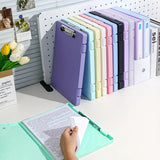 A4 File Box Clip Board 2-in-1, Large Capacity Storage, Strong Metal Clip, Corner Protection Design, Writing Pad, Essential for Organizing Documents/black