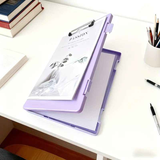 A4 File Box Clip Board 2-in-1, Large Capacity Storage, Strong Metal Clip, Corner Protection Design, Writing Pad, Essential for Organizing Documents/light purple In Australia - Darrahopens