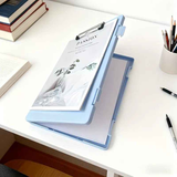 A4 File Box Clip Board 2-in-1, Large Capacity Storage, Strong Metal Clip, Corner Protection Design, Writing Pad, Essential for Organizing Documents/sky blue In Australia - Darrahopens