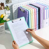 A4 File Box Clip Board 2-in-1, Large Capacity Storage, Strong Metal Clip, Corner Protection Design, Writing Pad, Essential for Organizing Documents/PINK In Australia - Darrahopens