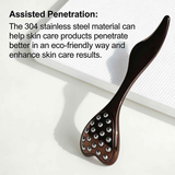 304 Stainless Steel Heart Shaped Roller Ball Massager: Face Lifting and Eye Soothing, Body Scraping and Relaxation, Lightweight and Portable, One Tool for Skincare and Body Care（black)