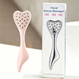 304 Stainless Steel Heart Shaped Roller Ball Massager: Face Lifting and Eye Soothing, Body Scraping and Relaxation, Lightweight and Portable, One Tool for Skincare and Body Care（black)
