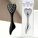 304 Stainless Steel Heart Shaped Roller Ball Massager: Face Lifting and Eye Soothing, Body Scraping and Relaxation, Lightweight and Portable, One Tool for Skincare and Body Care(coffee color)