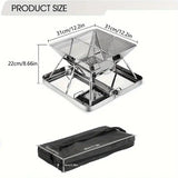 304 Stainless Steel Portable Folding BBQ Grill with Storage Tray for Outdoor Camping Picnics Beach and Backyard