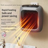 3-Second Heat Wall-Mounted Heater! Safe, Silent, Winter's "Little Sun"(BLUE)