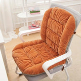 Winter Thick Fleece Seat & Back Cushion Set - 90cm Sofa Office Chair Warmer (YELLOW)