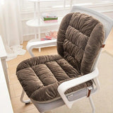 Winter Thick Fleece Seat & Back Cushion Set - 90cm Sofa Office Chair Warmer (YELLOW)