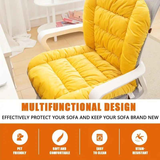 Winter Thick Fleece Seat & Back Cushion Set - 90cm Sofa Office Chair Warmer (BROWN)