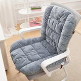 Winter Thick Fleece Seat & Back Cushion Set - 90cm Sofa Office Chair Warmer （khaki）
