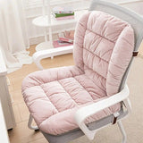 Winter Thick Fleece Seat & Back Cushion Set - 90cm Sofa Office Chair Warmer （sandy beige）