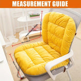 Winter Thick Fleece Seat & Back Cushion Set - 90cm Sofa Office Chair Warmer (ORANGE)