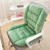 Winter Thick Fleece Seat & Back Cushion Set - 90cm Sofa Office Chair Warmer （dark green）