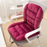Winter Thick Fleece Seat & Back Cushion Set - 90cm Sofa Office Chair Warmer （aqua）