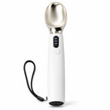 Rechargeable Smart Heated Ice Cream Scoop, 3 Temperature Settings for Quick Scooping, Zinc Alloy Head with Silicone Handle, Type-C Charging, Essential Home Dessert Tool./WHITE