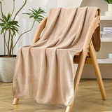 Modern Pineapple Grid Design Ultra-Soft Coral Fleece Bath Towel｜90x170cm Extra Thick Strong Absorption, Suitable for Bathroom, Gym, Hotel, and Home Use.(Dark grey)