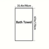 Modern Pineapple Grid Design Ultra-Soft Coral Fleece Bath Towel｜90x170cm Extra Thick Strong Absorption, Suitable for Bathroom, Gym, Hotel, and Home Use.(GREEN)