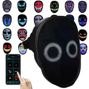 Smart LED Gesture-Sensing Light-Up Mask, 45 Dynamic + 70 Static Patterns, Party Atmosphere Essential / USB Rechargeable Version