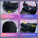 Smart LED Gesture-Sensing Light-Up Mask, 45 Dynamic + 70 Static Patterns, Party Atmosphere Essential / USB Rechargeable Version