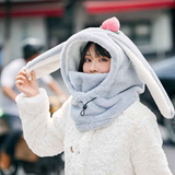 Cartoon Rabbit Ear Thermal Hat: Three-in-One Design, Cute and Warm, Perfect for Cycling and Skiing, Adorable All Winter Long!/GREY In Australia - Darrahopens