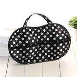 Fashionable EVA Bra Travel Storage Bag: Large Capacity Portable with Lid, Compression Resistant Anti Deformation, Essential for Business Trips, Beautiful and Practical/Black and white dot with mesh In Australia - Darrahopens