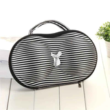 Fashionable EVA Bra Travel Storage Bag: Large Capacity Portable with Lid, Compression Resistant Anti Deformation, Essential for Business Trips, Beautiful and Practical/Black and white dot with mesh In Australia - Darrahopens