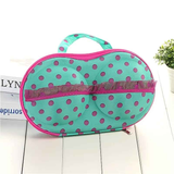 Fashionable EVA Bra Travel Storage Bag: Large Capacity Portable with Lid, Compression Resistant Anti Deformation, Essential for Business Trips, Beautiful and Practical/Foundation black spot/Green background rose with net In Australia - Darrahopens