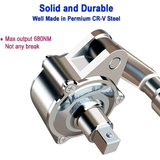 1:16 Gear Ratio Heavy Duty Torque Multiplier Wrench: 680 Nm Output Easily Removes Rusted Nuts, CR-V Alloy Steel Durable and Impact Resistant, Multiple Socket Sizes Compatible with Cars and SUVs, Effortless and Efficient Tire Changing.