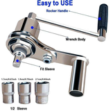 1:16 Gear Ratio Heavy Duty Torque Multiplier Wrench: 680 Nm Output Easily Removes Rusted Nuts, CR-V Alloy Steel Durable and Impact Resistant, Multiple Socket Sizes Compatible with Cars and SUVs, Effortless and Efficient Tire Changing.
