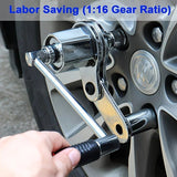 1:16 Gear Ratio Heavy Duty Torque Multiplier Wrench: 680 Nm Output Easily Removes Rusted Nuts, CR-V Alloy Steel Durable and Impact Resistant, Multiple Socket Sizes Compatible with Cars and SUVs, Effortless and Efficient Tire Changing.