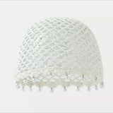 Bohemian Pearl Tassel Turban Headband – Hand-Woven, Breathable & Lightweight, Literary & Versatile, Brightens Up Your Summer Look. (WHITE)
