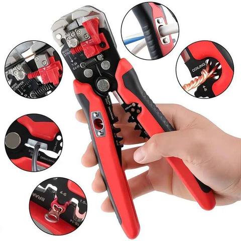 Multifunctional Wire Stripper, Five-in-One All-Purpose, Widely Compatible with 7-24 AWG, Intelligent Adjustment for Precise Stripping Without Damaging Core, Full Capabilities in Cutting, Crimping, Splitting, and Winding, Essential for Electricians and DIY