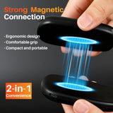 2PCS of rechargeable hand warmers with COB lights, featuring rapid heating, 3 adjustable modes, and a portable magnetic electric design.