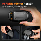 2PCS of rechargeable hand warmers with COB lights, featuring rapid heating, 3 adjustable modes, and a portable magnetic electric design.