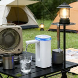 Smart Foldable Electric Water Dispenser: LCD display with night light, timed and measured dispensing, 90° auto-fold design for dust protection, Type-C fast charging with long battery life, ideal for home, office, and camping.(WHITE)