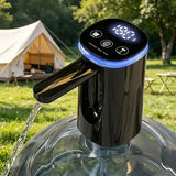Smart Foldable Electric Water Dispenser: LCD display with night light, timed and measured dispensing, 90° auto-fold design for dust protection, Type-C fast charging with long battery life, ideal for home, office, and camping.(WHITE)