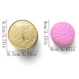 Simulated Smiley Steamed Bun Squishy Toy, Cute Stress Relief Plaything, Soft Slow-Rebound Texture, Adorable Desktop Decor（White pinching）
