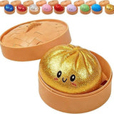 Simulated Smiley Steamed Bun Squishy Toy, Cute Stress Relief Plaything, Soft Slow-Rebound Texture, Adorable Desktop Decor（White pinching）