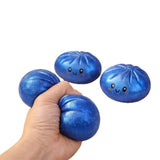 Simulated Smiley Steamed Bun Squishy Toy, Cute Stress Relief Plaything, Soft Slow-Rebound Texture, Adorable Desktop Decor（White pinching）