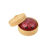 Simulated Smiley Steamed Bun Squishy Toy, Cute Stress Relief Plaything, Soft Slow-Rebound Texture, Adorable Desktop Decor（White pinching）