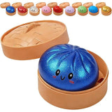 Simulated Smiley Steamed Bun Squishy Toy, Cute Stress Relief Plaything, Soft Slow-Rebound Texture, Adorable Desktop Decor（White pinching）