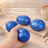 Simulated Smiley Steamed Bun Squishy Toy, Cute Stress Relief Plaything, Soft Slow-Rebound Texture, Adorable Desktop Decor（Golden pinching）