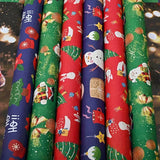 Premium Kraft Paper Christmas Wrapping Roll, 32.8 Feet (Approx. 10 Meters) Extra-Long, Festive Patterns Suitable for Multi-Scene Decoration./RED